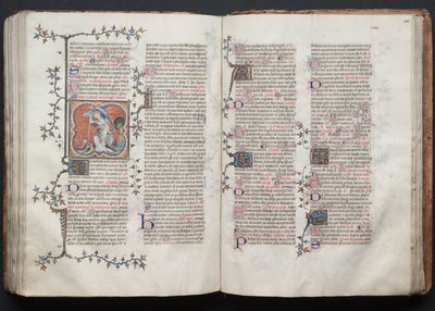 Das Gotha Missale: Fol. 125r, Text, ca. 1375 von Master of the Boqueteaux