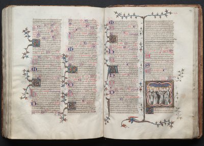 Das Gotha Missale: Fol. 126v, Text, ca. 1375 von Master of the Boqueteaux