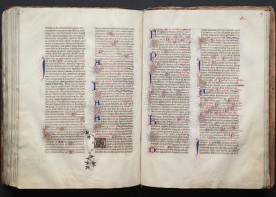Das Gotha Missale: Fol. 136v, Text, ca. 1375 von Master of the Boqueteaux