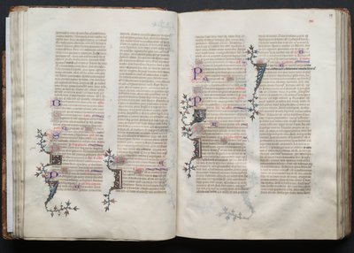Das Gotha Missale: Fol. 38v, Text, ca. 1375 von Master of the Boqueteaux