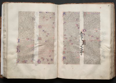 Das Gotha Missale: Fol. 51r, Text, um 1375 von Master of the Boqueteaux