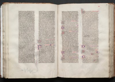 Das Gotha-Missale: Fol. 54v, Text, ca. 1375 von Master of the Boqueteaux