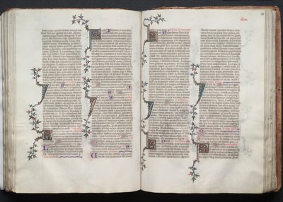 Das Gotha Missale: Fol. 99v, Text, um 1375 von Master of the Boqueteaux
