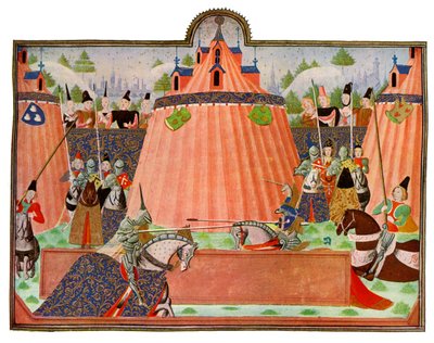 Das Turnier von St. Inglevert, Frankreich, 15. Jahrhundert von Master of the Harley Froissart