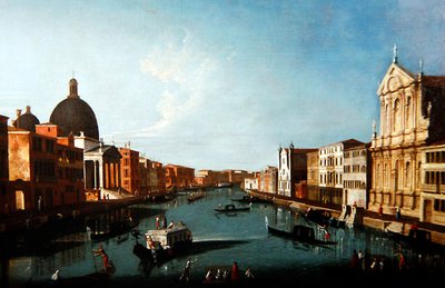 Eine venezianische Kanalszene von Master of the Langmatt Foundation Views