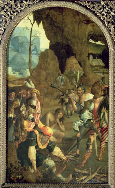 Das Martyrium des hl. Johannes des Evangelisten, ca. 1525 von Master of the Legend of St. John the Evangelist
