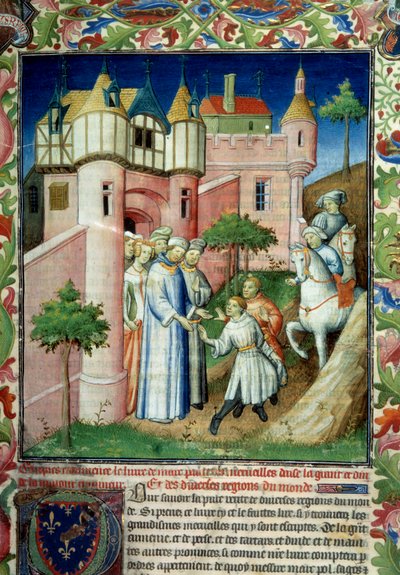 Brüder Nicolo und Matteo Polo (Nicolas und Mathieu, Onkel und Vater von Marco Polo) von Master of the Mazarine