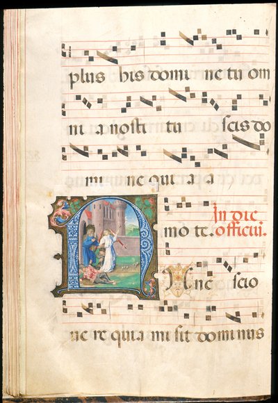 St. Peter aus dem Gefängnis befreit, f.58v aus einem Graduale, spätes 15. Jahrhundert von Master of the Saluces Hours (attr. to)