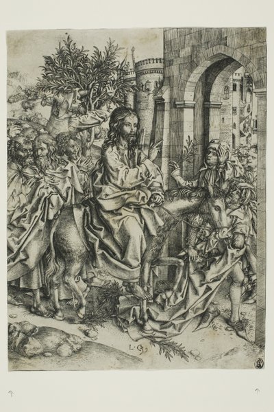 Christi Einzug in Jerusalem von Master of the Strache Altar