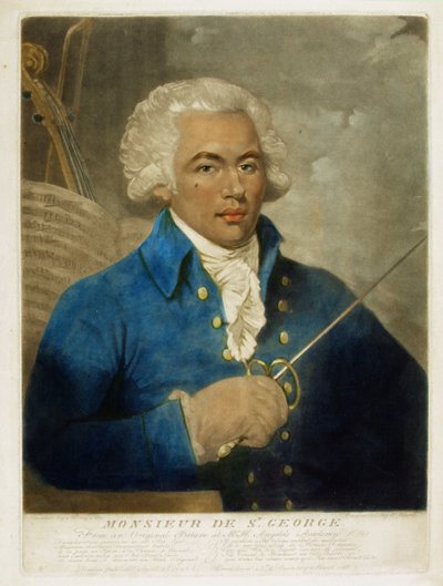 Monsieur de St. George, graviert von W. Ward, 1788 von Mather Brown