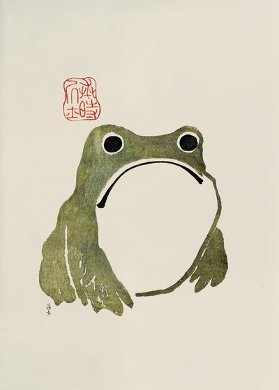 Grummeliger Frosch I Grün von Matsumoto Hoji