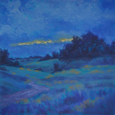 Goldene Wolke blaue Landschaft von Matt Dominger