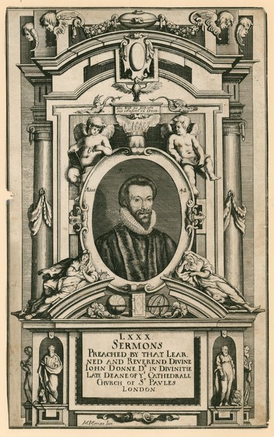 Dr. John Donne, ehemaliger Dekan der Kathedrale St. Pauls in London von Mattaus the Younger Merian