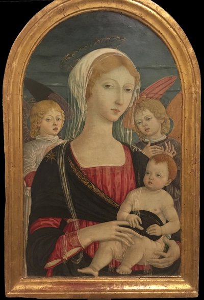 Matteo di Giovanni, Madonna mit Kind und zwei Engeln von Matteo di Giovanni