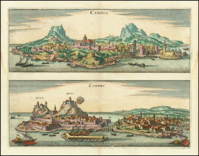 Candia, Korfu von Matthaus Merian