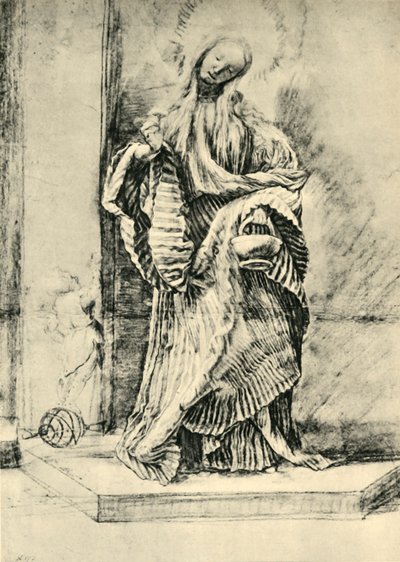 Heilige Dorothea mit Blumenkorb, ca. 1520, 1943 von Matthias Gruenewald