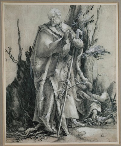 Heiliger mit Stab von Matthias Gruenewald
