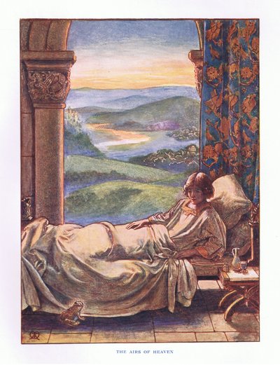 Die Lüfte des Himmels, Illustration aus Lady Anns Märchen, 1914 von Maud Tindal Atkinson