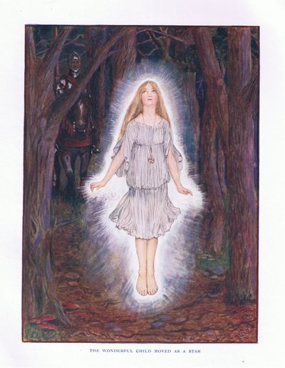 Das wunderbare Kind bewegte sich wie ein Stern, Illustration aus Lady Anns Märchen, 1914 von Maud Tindal Atkinson