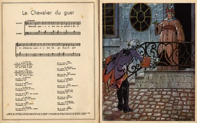 Der Ritter der Wache, Kinderlied (Gravur) von Maurice Berty