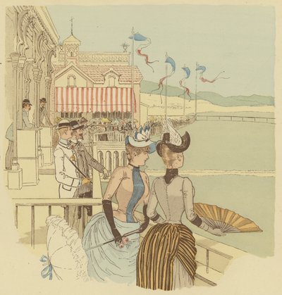 Die Menge beobachtet das Taubenschießen in La Condamine in Monte Carlo, Monaco von Maurice Charles Mathieu Bonvoisin