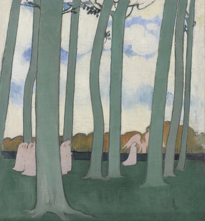 Landschaft mit grünen Bäumen oder Buchen in Kerduel, 1893 von Maurice Denis
