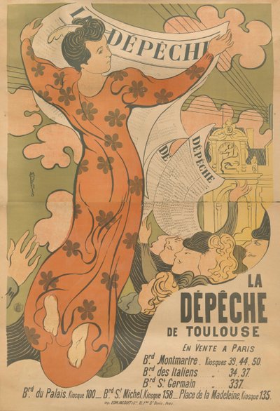 Plakat für die Zeitung La Dépêche de Toulouse, 1892 von Maurice Denis
