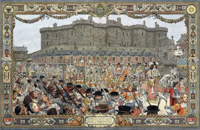 Einzug in Paris von Ludwig XIV., bekannt als der Sonnenkönig von Maurice Leloir