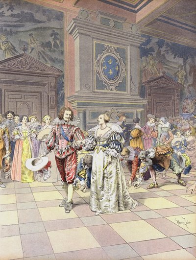 George Villiers, 1. Duke of Buckingham am Hof in Frankreich von Maurice Leloir