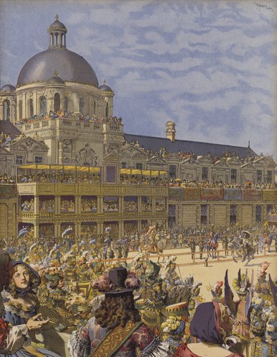 Großes Karussell der Tuilerien, Kopfrennen des Kaisers der Römer von Maurice Leloir