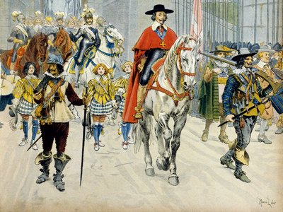 Geschichte Frankreichs: Beerdigung von König Ludwig XIII. und Kardinal Richelieu von Maurice Leloir