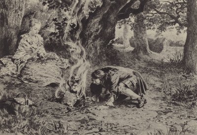 Illustration für Buch VI von Les Confessions de Jean-Jacques Rousseau von Maurice Leloir