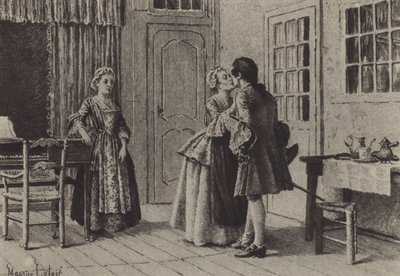 Illustration für Buch V von Les Confessions de Jean-Jacques Rousseau von Maurice Leloir