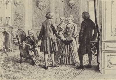 Illustration für Buch XI von Les Confessions de Jean-Jacques Rousseau von Maurice Leloir