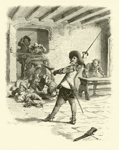 Illustration für Die drei Musketiere von Maurice Leloir