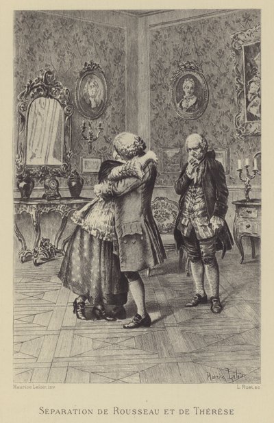 Trennung von Rousseau und Therese von Maurice Leloir