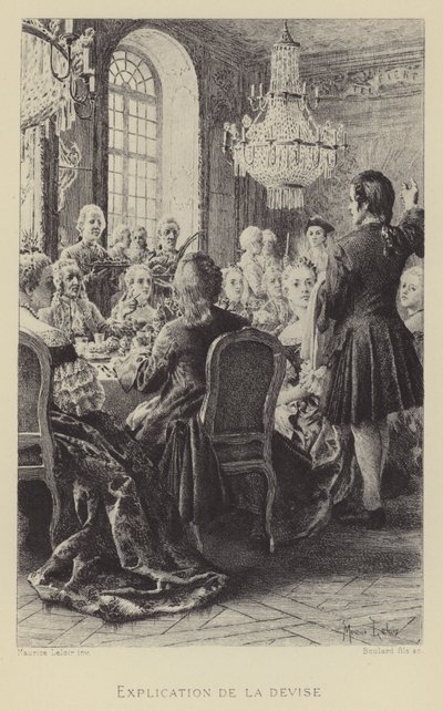 Die Erklärung des Mottos (Gravur) von Maurice Leloir