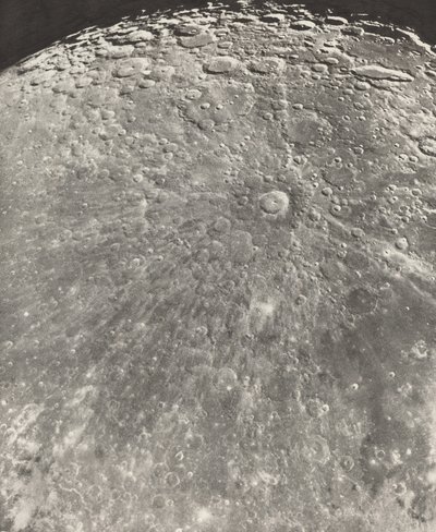 Mondfotografie Strahlung von Tycho - Zunehmende Phase, 1899 von Maurice Loewy