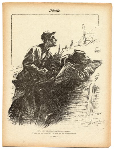 La Baionnette, Satirisch in Schwarz-Weiß von Maurice Neumont