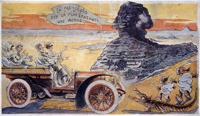 Der Mercedes ist das erstaunlichste Auto, ca. 1900 (Illustration) von Maurice Neumont