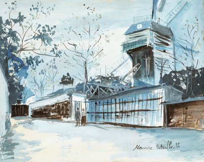 La Moulin de la Galette, Paris von Maurice Utrillo