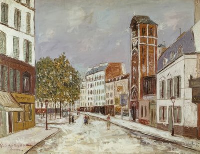 Place des Abbesses von Maurice Utrillo