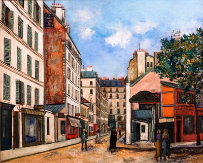 Rue Bayen in Paris, ca. 1915 von Maurice Utrillo
