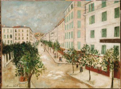 Straße in Corte, Korsika von Maurice Utrillo