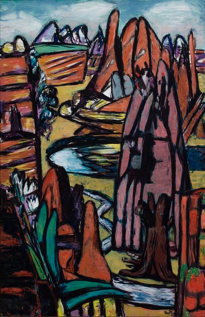 Fels – Felsige Landschaft von Max Beckmann