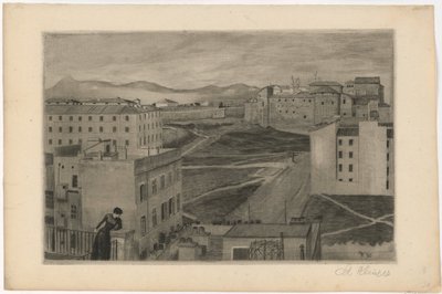 Blick aus dem Atelierfenster in Rom von Max Klinger