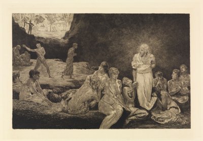 Christus und die Sünderinnen (Ein Leben, Opus VIII, Blatt 13) von Max Klinger