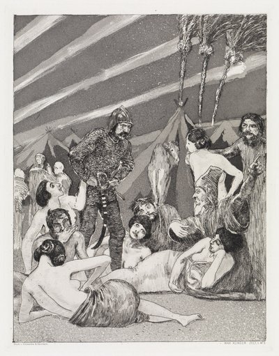 Das Lager (Zelt, Opus XIV, 1. Teil, Nr. 5) von Max Klinger