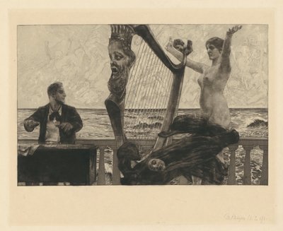 Evokation (aus: Opus XII, Brahmsphantasie) von Max Klinger