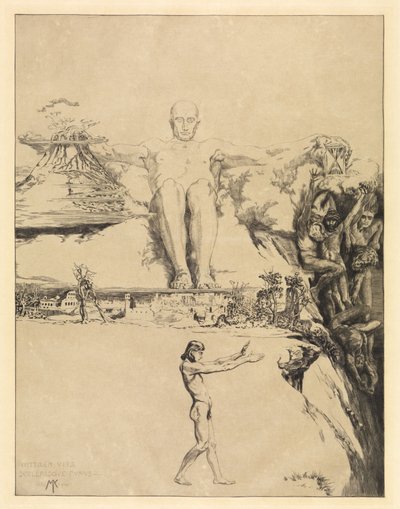 Integer vitae (Titelblatt) (Vom Tode, Zweiter Teil, Opus XI, Blatt 1) von Max Klinger